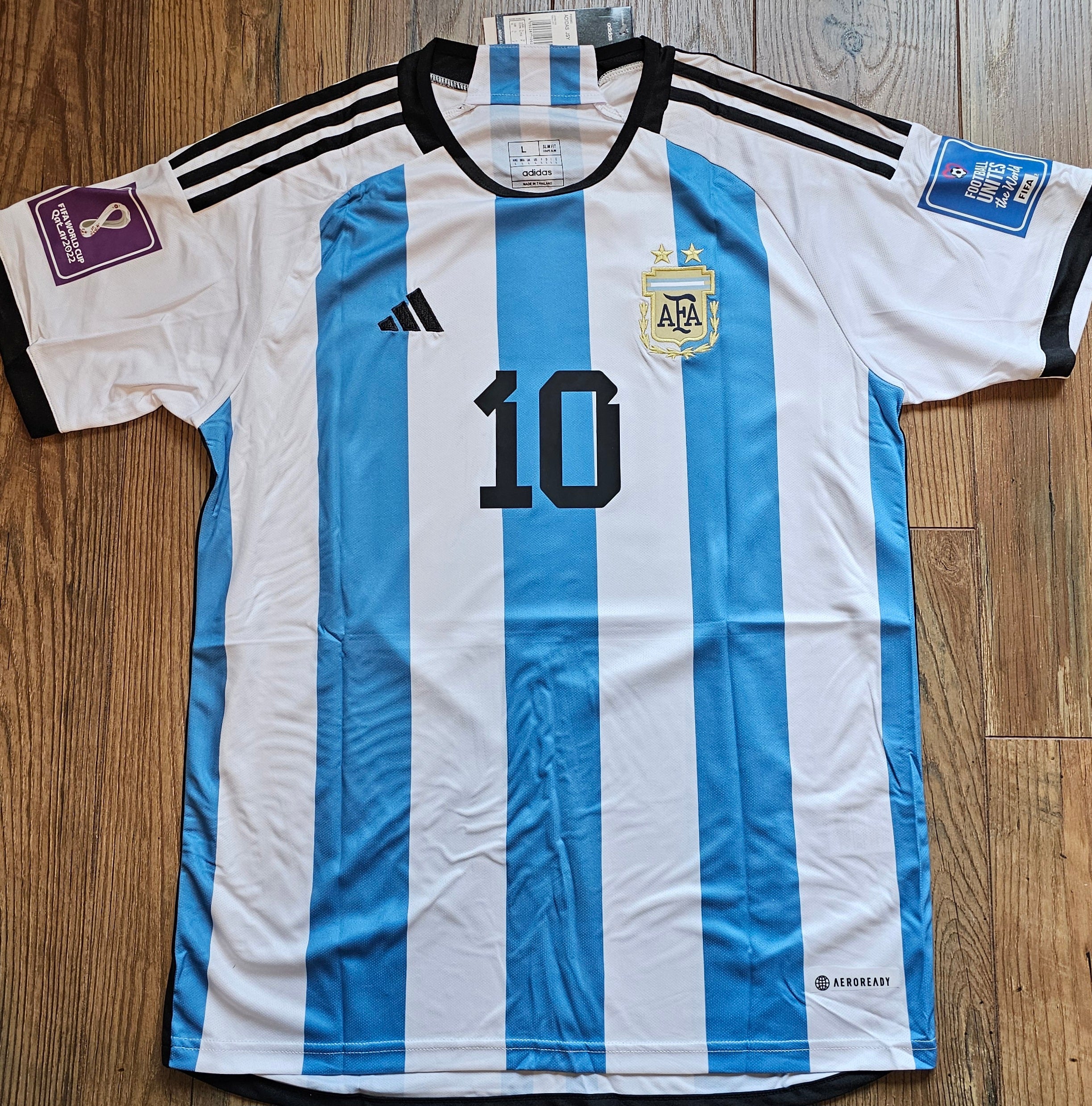 Lionel Messi Signed 2022 Qatar World Cup Argentina Adidas Jersey Autographed | Beckett Witness COA