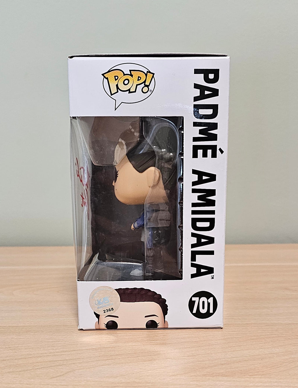 Natalie Portman Signed Star Wars Funko Pop #701 Padme Amidala with KB Authentics COA