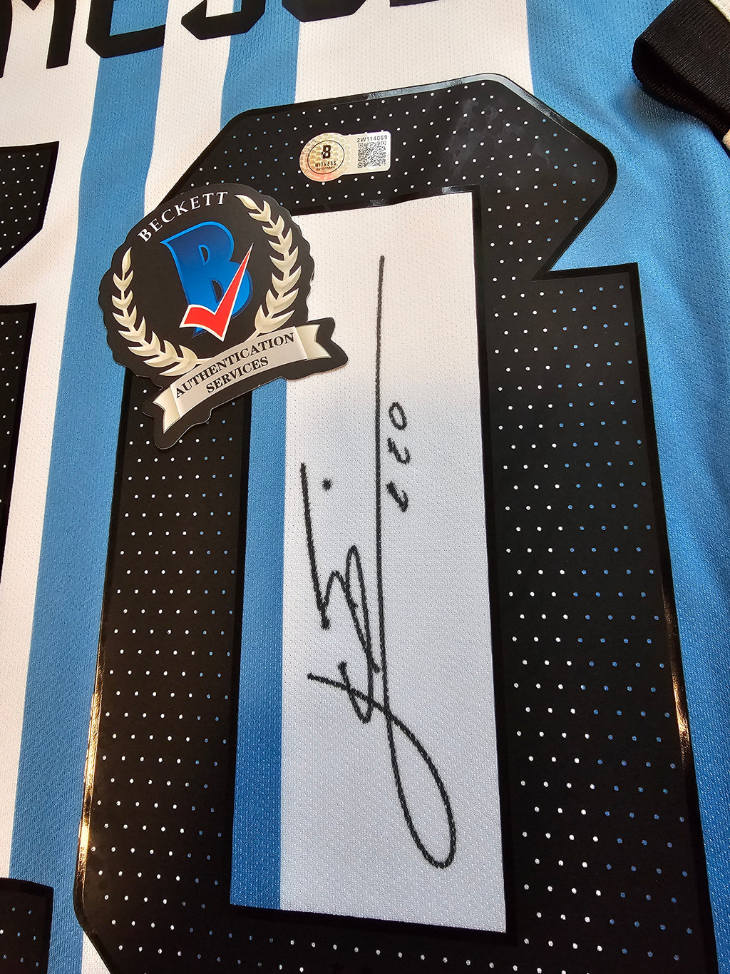 Lionel Messi Signed 2022 Qatar World Cup Argentina Adidas Jersey Autographed | Beckett Witness COA