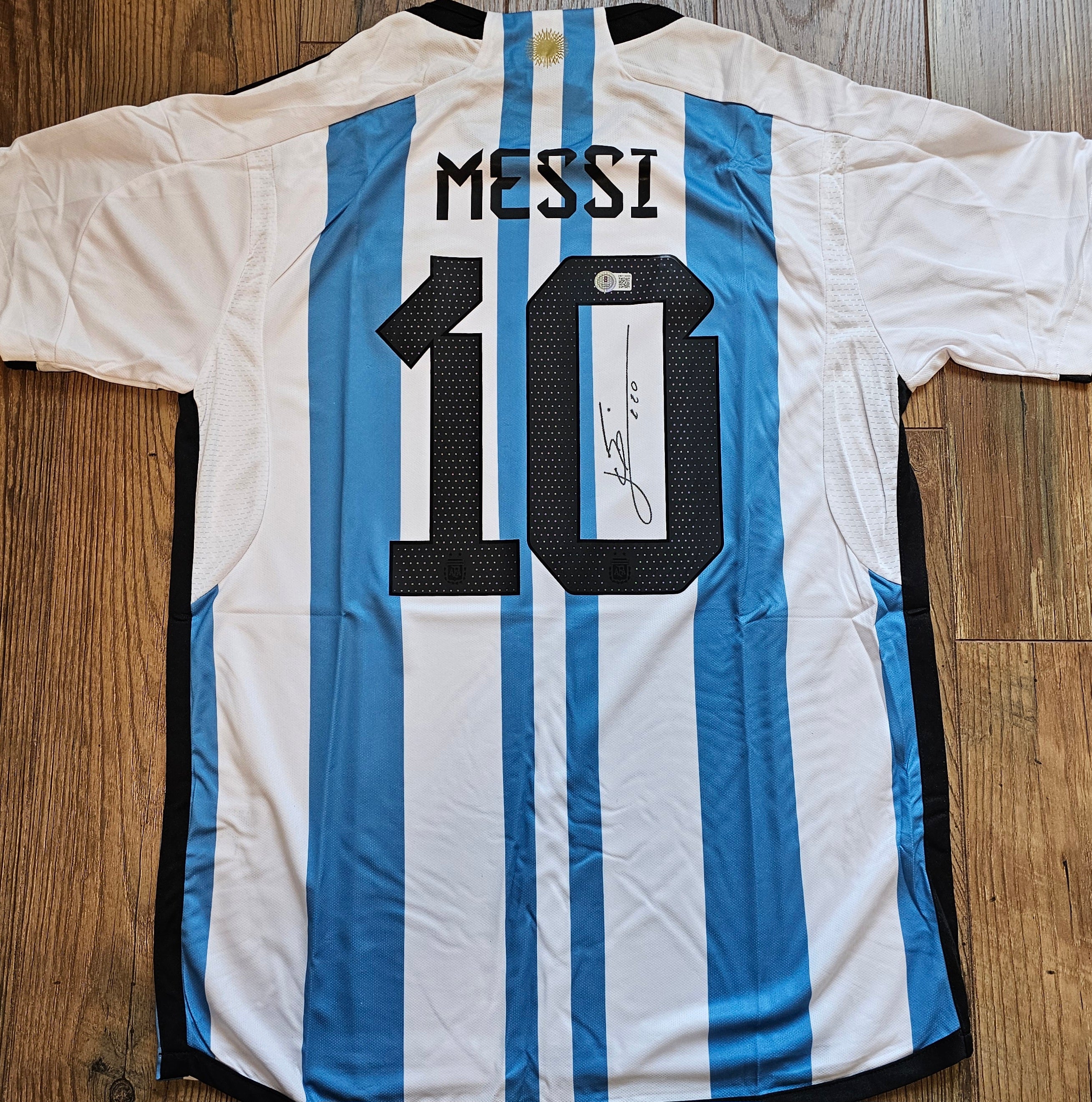 Lionel Messi Signed 2022 Qatar World Cup Argentina Adidas Jersey Autographed | Beckett Witness COA